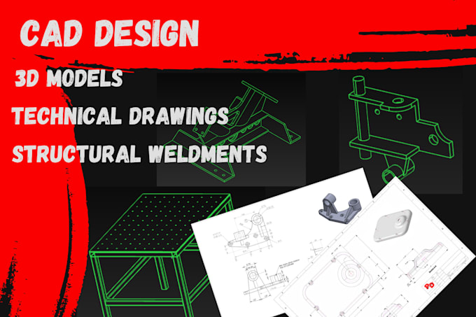 Bestseller - create a 3d model, technical drawing, dxf file or stl file