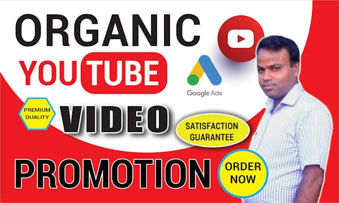 Gig Preview - Run organic youtube video promotion by google ads