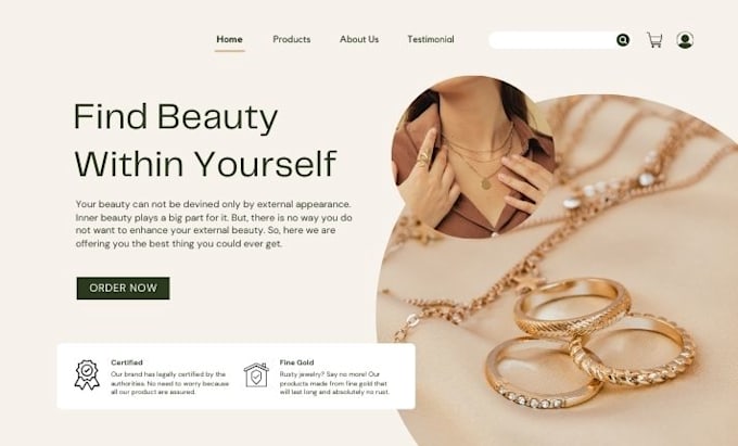 Gig Preview - Design skincare, spa, make up,cosmetics,beauty, jewelry website