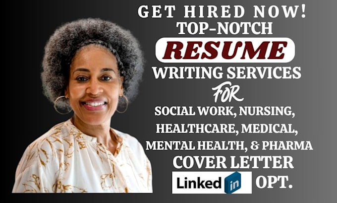 Gig Preview - Create social work, dental, healthcare, caregiver, nursing and pharmacy resume