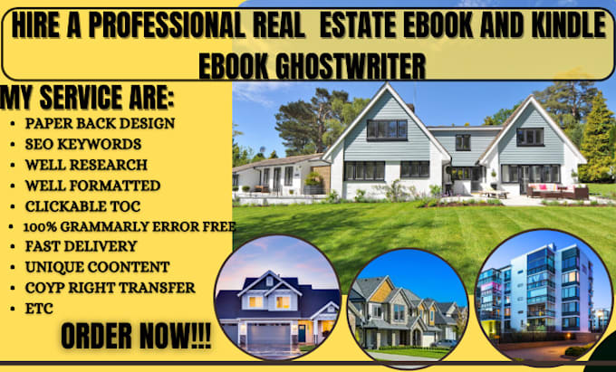 Gig Preview - Write 30k words real estate ebook writing ebook ghostwriter and finance ebook