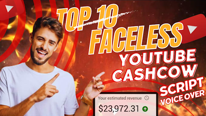 Gig Preview - Do cash cow videos, youtube automation, top 10 faceless videos, cash cow