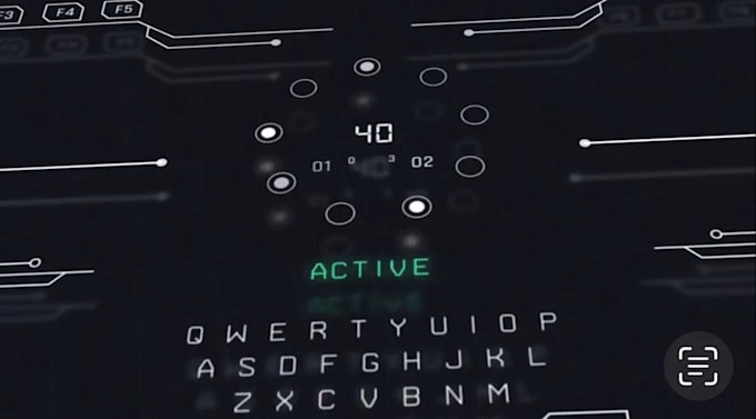 Gig Preview - Create a futuristic hud animation motion graphics ui interface adobe aftereffect