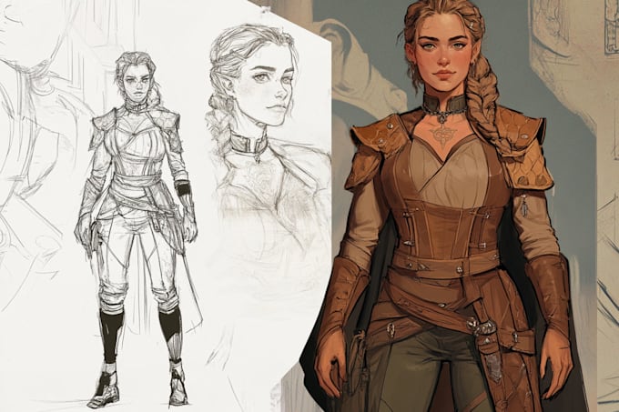 Gig Preview - Do dnd character art, illustration, concept art, commission art