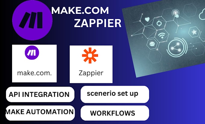 Gig Preview - Do make com automations make automation made com with zappier airtable