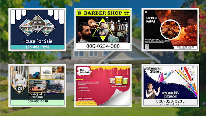 Gig Preview - Do yard signs, signage, signboards, and billboard design