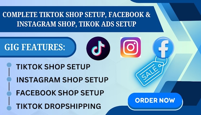 Gig Preview - Do instagram shop tiktok shop facebook shop tiktok shop dropshipping tiktok ads