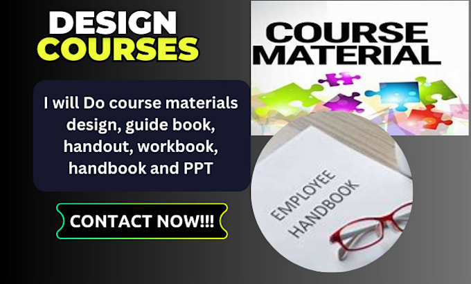 Gig Preview - Do course materials design, guide book, handout, workbook, handbook and PPT