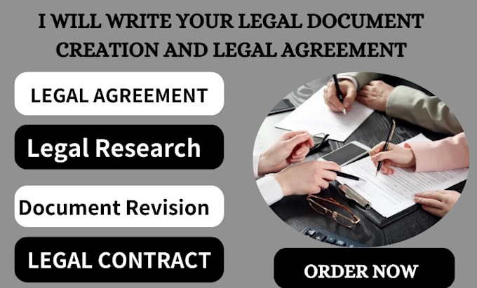 Gig Preview - Write your legal document creation and legal agreement