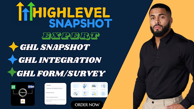 Gig Preview - Go high level saas snapshot, gohighlevel automations ghl