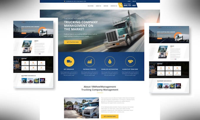 Gig Preview - Build logistics, trucking, freight broker, cargo website