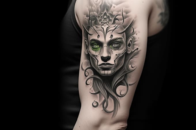 Gig Preview - Create professional realistic tattoo design for you