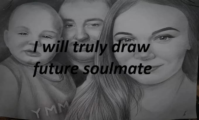 Gig Preview - Draw and describe truly future soulmate, soulmate sketch