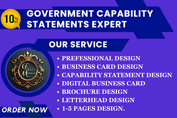 Bestseller - design government capability statement for businesses and non profits