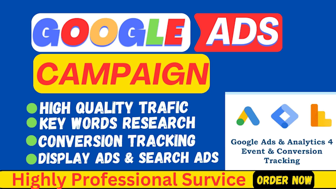 Gig Preview - Setup and manage google ads PPC campaigns