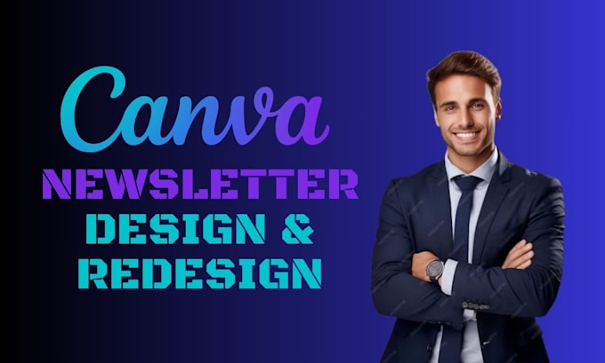 Gig Preview - Design and redesign stunning canva newsletter for your business