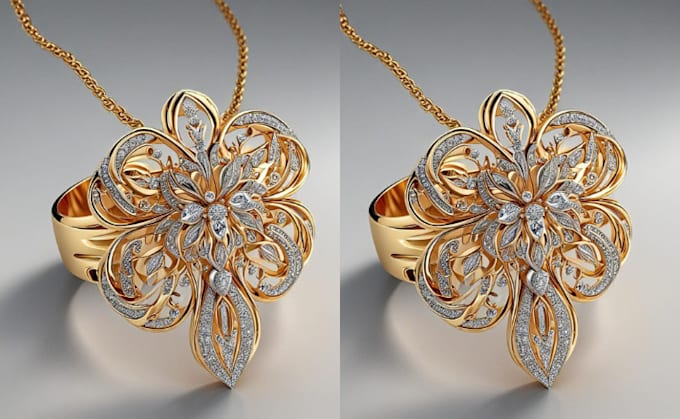 Gig Preview - Design 3d jewelry cad design, pendant, rings for 3d printing and rendering it