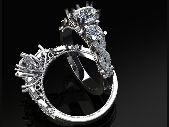 Gig Preview - Model 3d cad jewelry design, pendant, rings, necklaces, bracelets, and 3d render