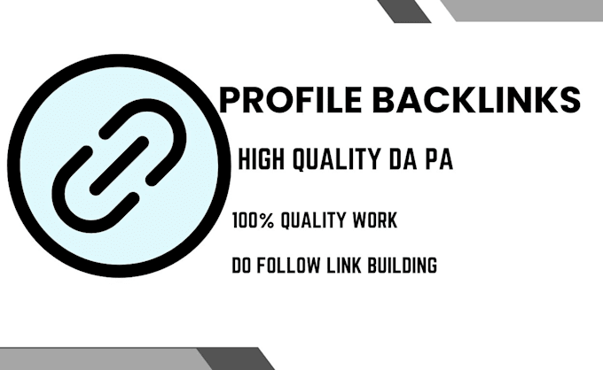 Gig Preview - Do best high quality da profile backlinks, link building