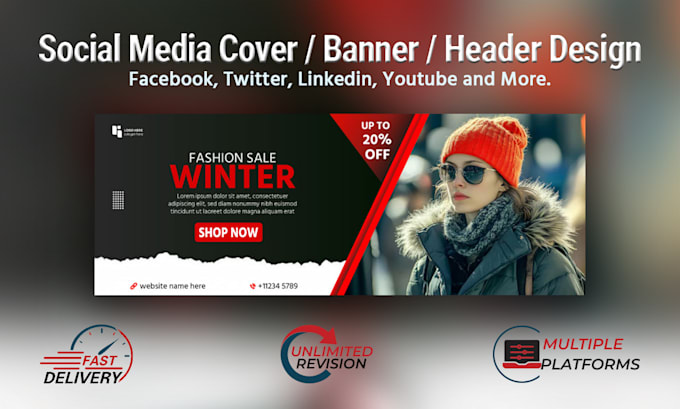 Gig Preview - Create a facebook cover photo banner design