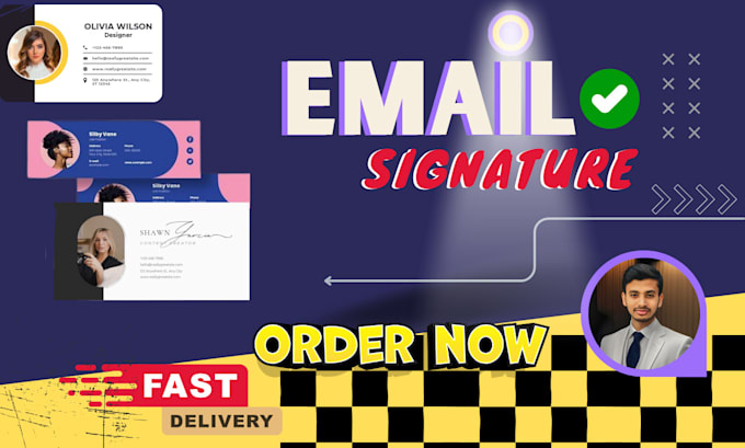 Gig Preview - Make a clickable HTML email signature design with logo