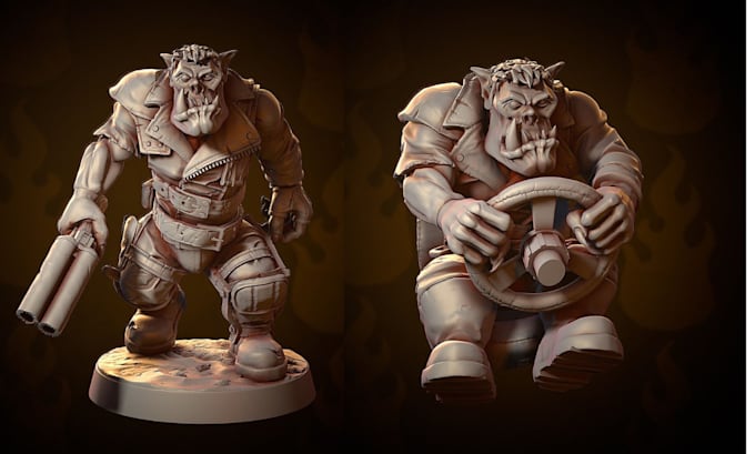 Gig Preview - Sculpt 3d dnd fantasy miniature character for 3d printing using blender zbrush