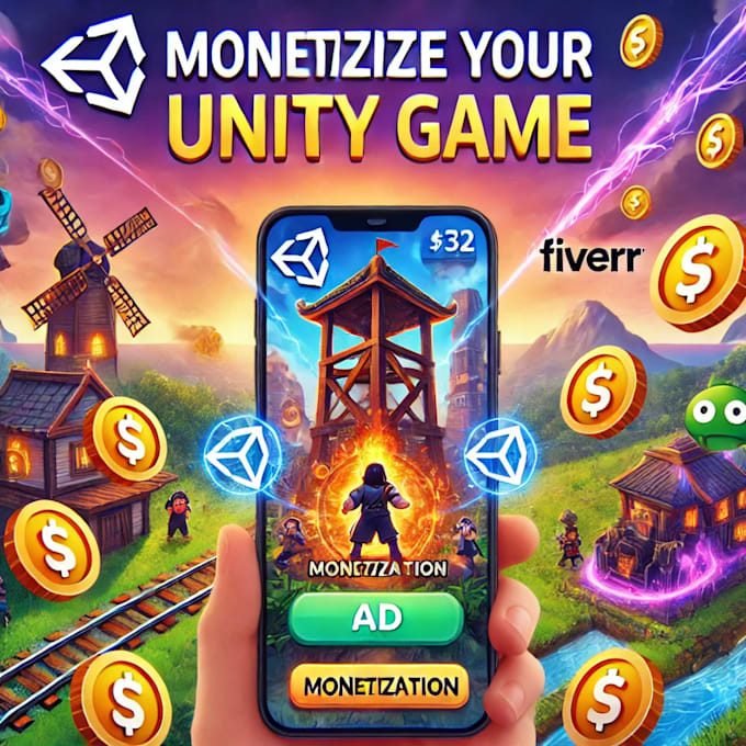 Gig Preview - Monetize your unity games with inapp purchases and ads integration