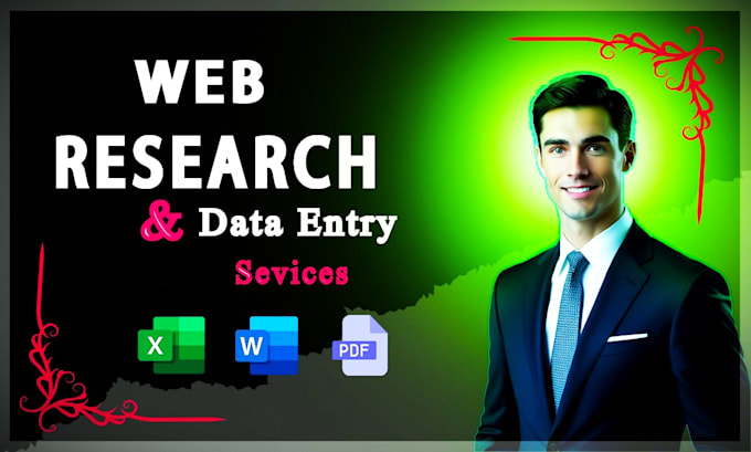 Gig Preview - Do web research, data entry, lead generation