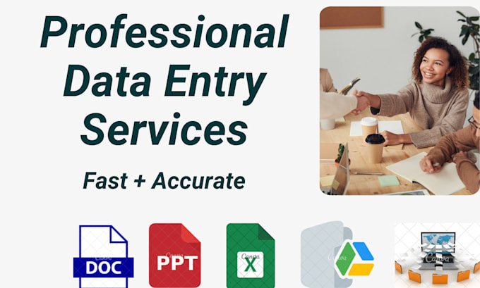 Gig Preview - Do fast accurate data entry, web research, data convert