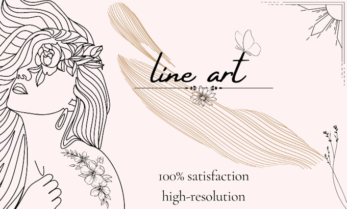 Gig Preview - Do line art, minimalist line art logo, line art illustration, image to line art