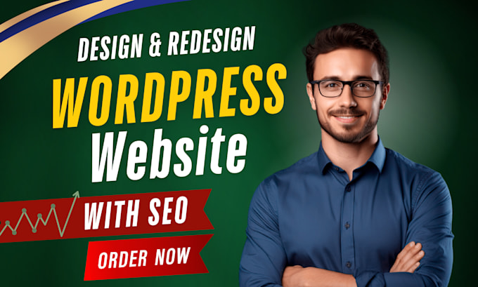 Gig Preview - Create wordpress site with professional webdesign and website redesign with SEO