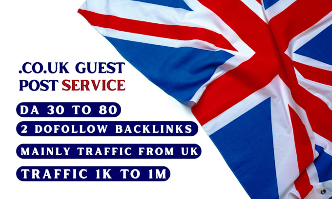 Gig Preview - Publish UK guest post, dofollow guest post, uk backlinks