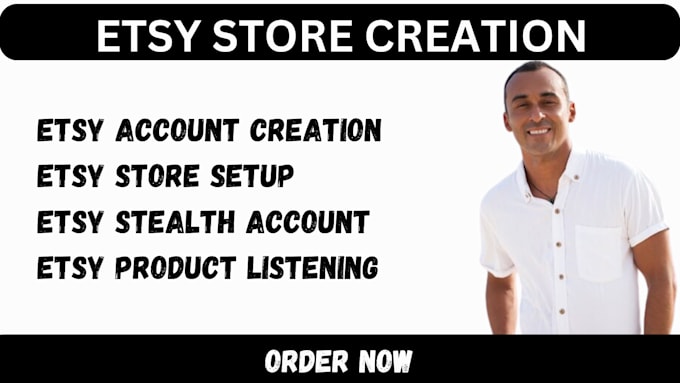 Gig Preview - Create unsuspended etsy store etsy account verification esty store creation