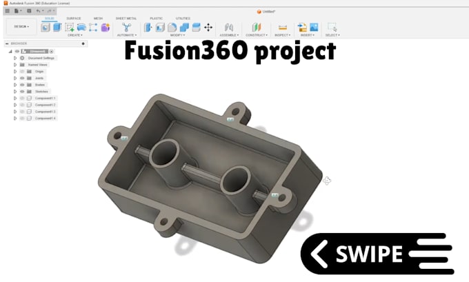 Gig Preview - Do 3d modeling and 2d drawing in solidworks, fusion 360,inventor, catia and creo