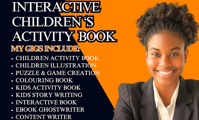 Gig Preview - Do interactive kids activity book design, puzzle games creation, coloring books