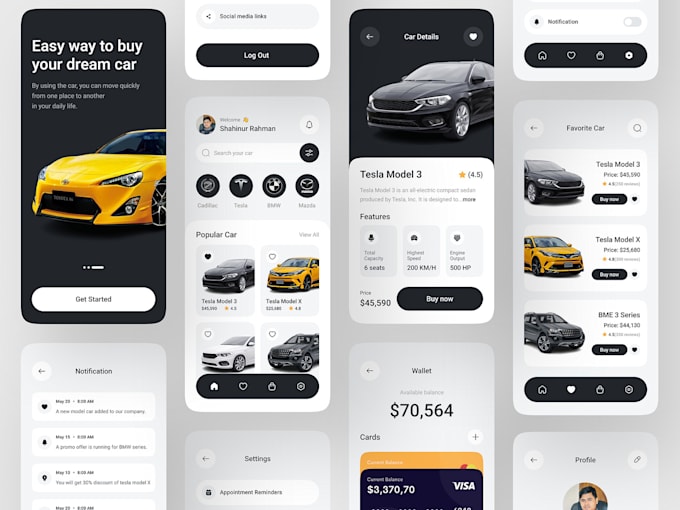 Gig Preview - Create car rental app, taxi booking website, logistics website, home care app