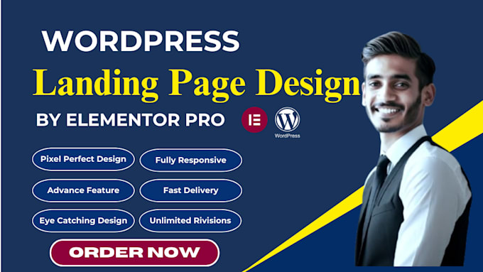 Gig Preview - Do wordpress landing page design or create sales funnel landing page