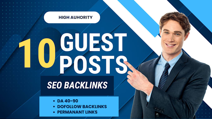 Gig Preview - Do 10 high da pa guest posts with  SEO backlinks