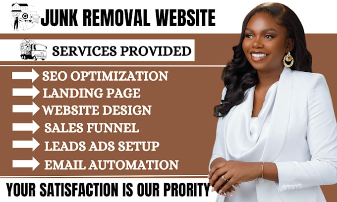 Gig Preview - Junk removal website handyman website cleaning website junk removal leads