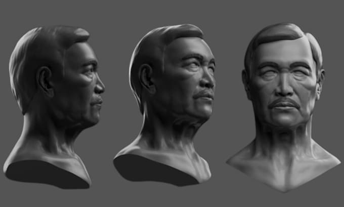 Gig Preview - Character model 3d head sculpt  sculpting 3d head bust sculpt 3d model