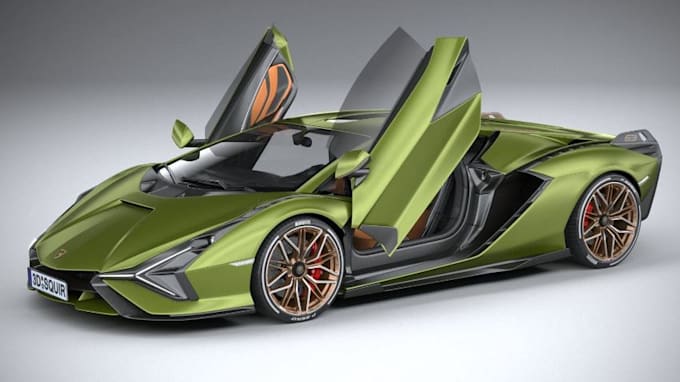 Gig Preview - Create 3d realistic car modeling exterior interior model 3d car render 3d design