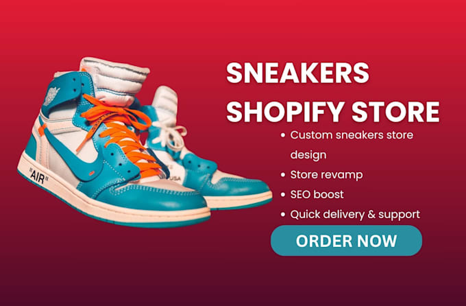 Gig Preview - Design redesign sneakers shopify store sportwear store activewears store