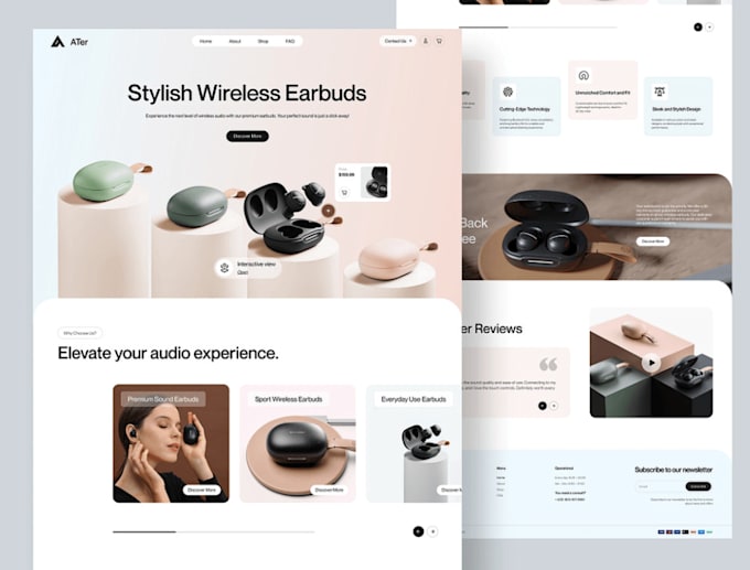 Gig Preview - Design shopify store landing page pagefly gempages pagetify shogun ecomposer