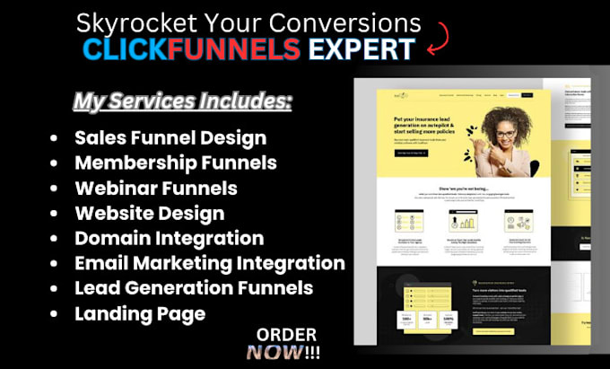 Gig Preview - Create highconverting clickfunnls sales funnels landing pages systemeio funnels