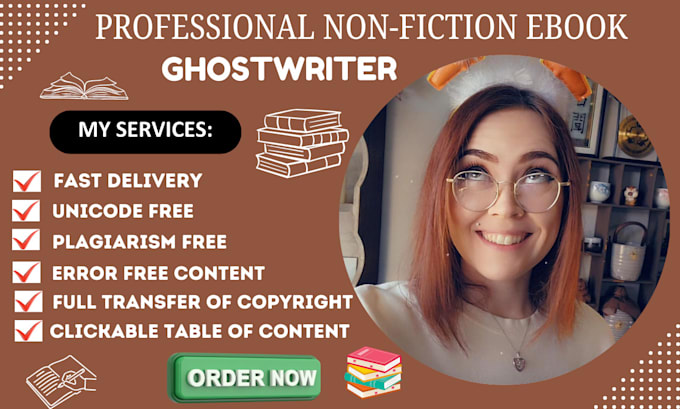 Gig Preview - Be ghostwriter, fiction ghostwriter, romance ghostwriter for novel book writing