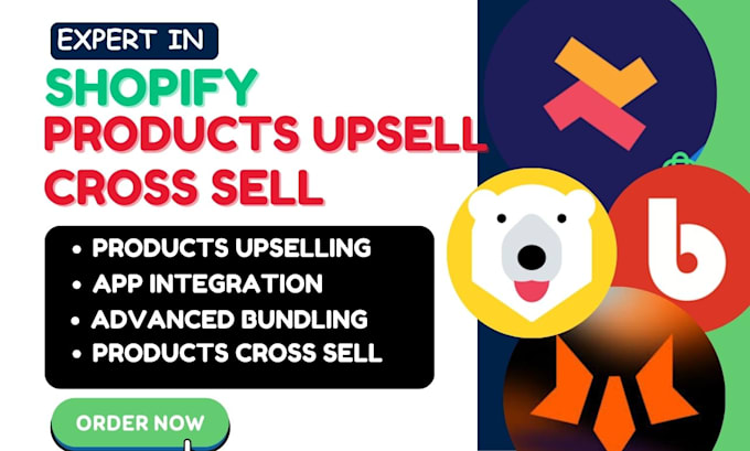 Gig Preview - Setup shopify store product upsell cross sell bold reconvert one click sales