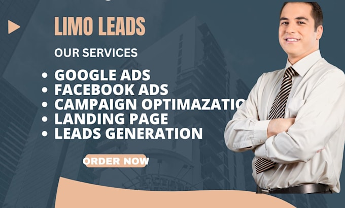 Gig Preview - Generate highly profitable limo leads via facebook ads intagram ads google ads