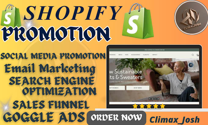 Gig Preview - Increase your store sales complete shopify ecommerce marketing shopify manager