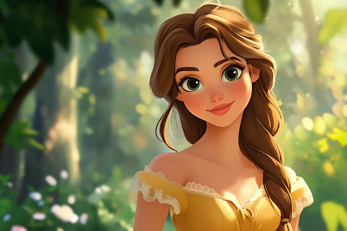 Bestseller - draw you a beautiful portrait in disney cartoon style