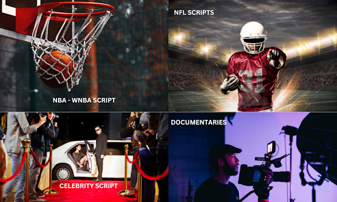 Gig Preview - Write sport nfl celebrity wnba podcast documentary script for youtube channel